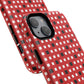 Crimson Gridlock Tough iPhone Magnetic Cases, Durable iPhone Accessories, Gift for Tech Lovers, Modern Design