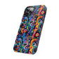 Psychedelic Visions Slim iPhone Case - Vibrant Design for Artistic Souls
