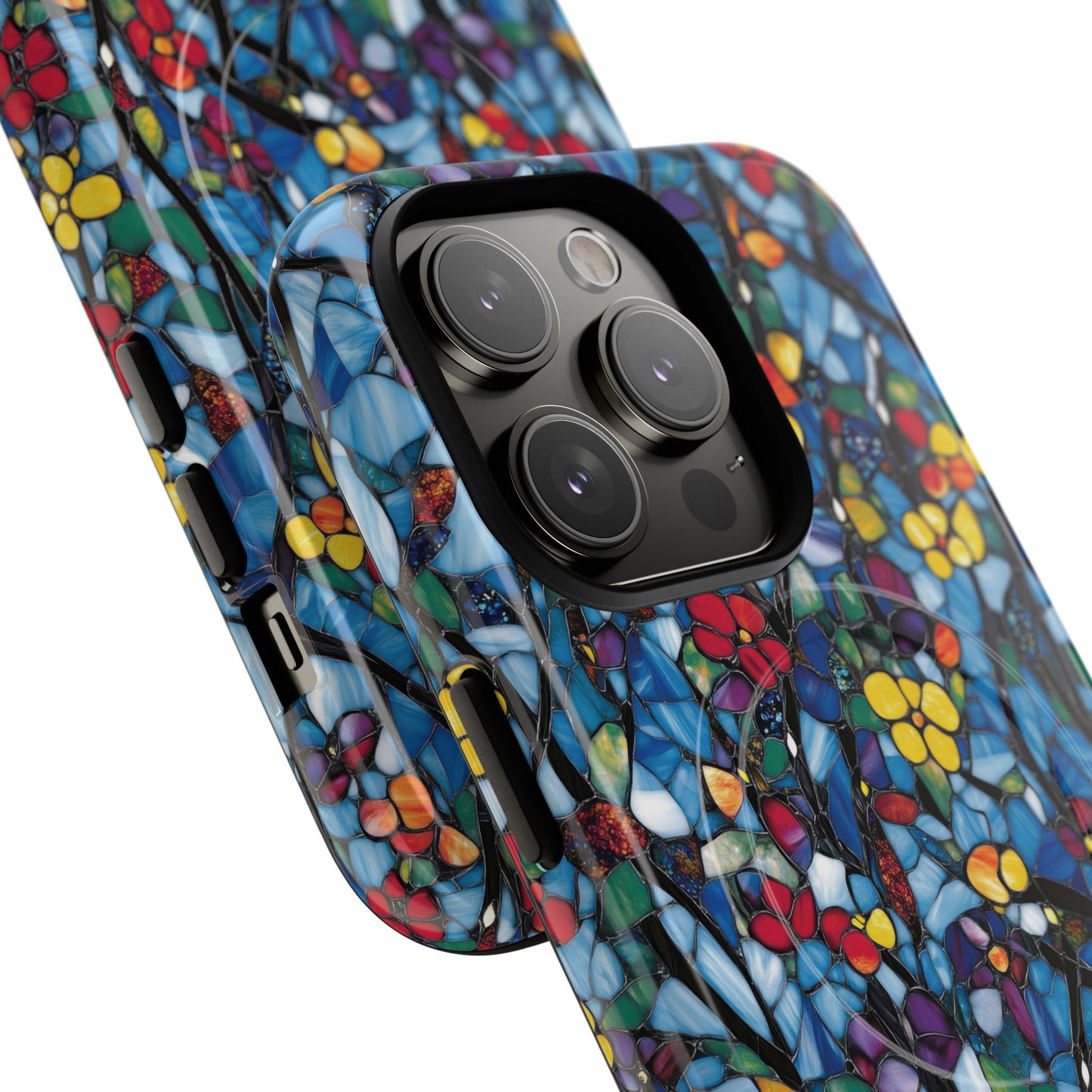 Colorful Floral Phone Case, Tough Magnetic Phone Cover, Durable Tech Accessory, Unique Gift for Her, Vibrant Smartphone Case