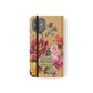 Floral Scripture Flip Case — "Let Your Light Shine" Wallet Phone Cover (Matthew 5:16)