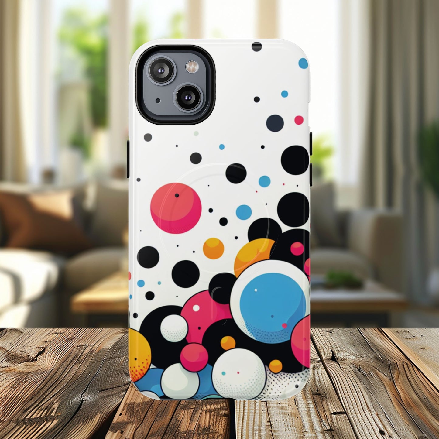 Vibrant Bubble Bloom Galaxy Magnetic iPhone Cases, Artistic Protection for Your Device, Gift for Tech Lovers, Colorful Designs, Unique iPhone Accessories