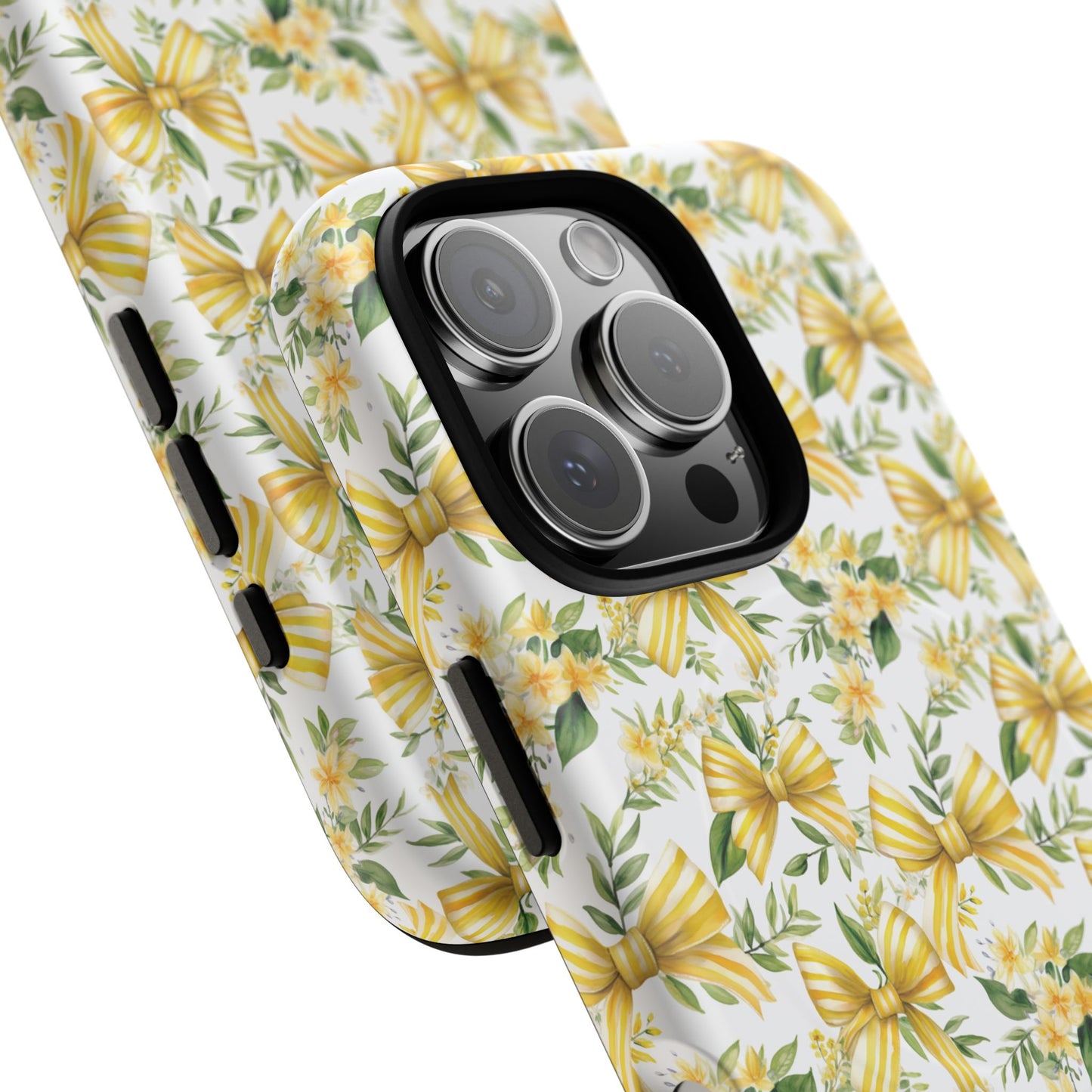 Sunshine Coquette Bows Tough Magnetic iPhone Case, Durable iPhone Cover, Girly Tech Accessory, Nature-Inspired Gift for Her, Spring Decor