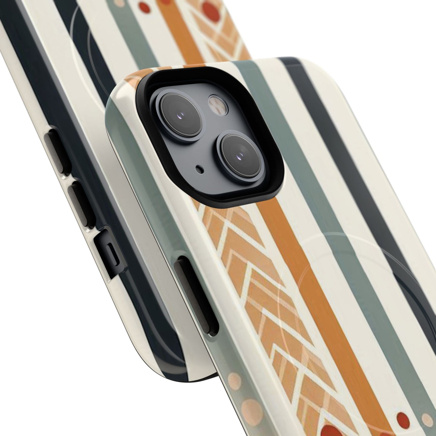 Terracotta Trails Tough Magnetic iPhone Cases for Everyday Use, Floral Patterned Stability Case, Gift for Her, Durable iPhone Accessory.