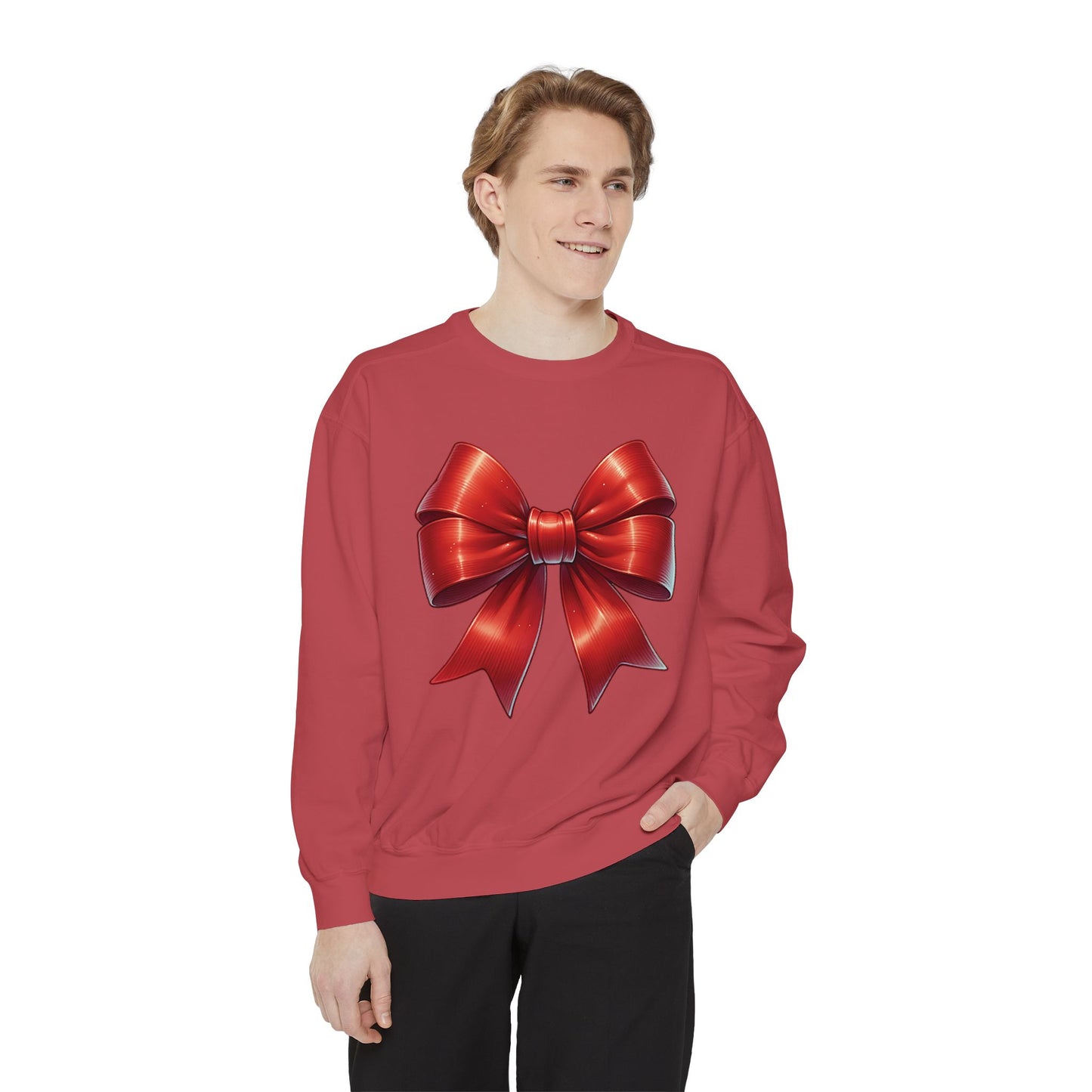 Bow Charm Valentines Unisex Comfort Colors Garment-Dyed Sweatshirt
