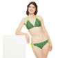 Green Tropical Bliss Strappy Bikini Set (AOP)