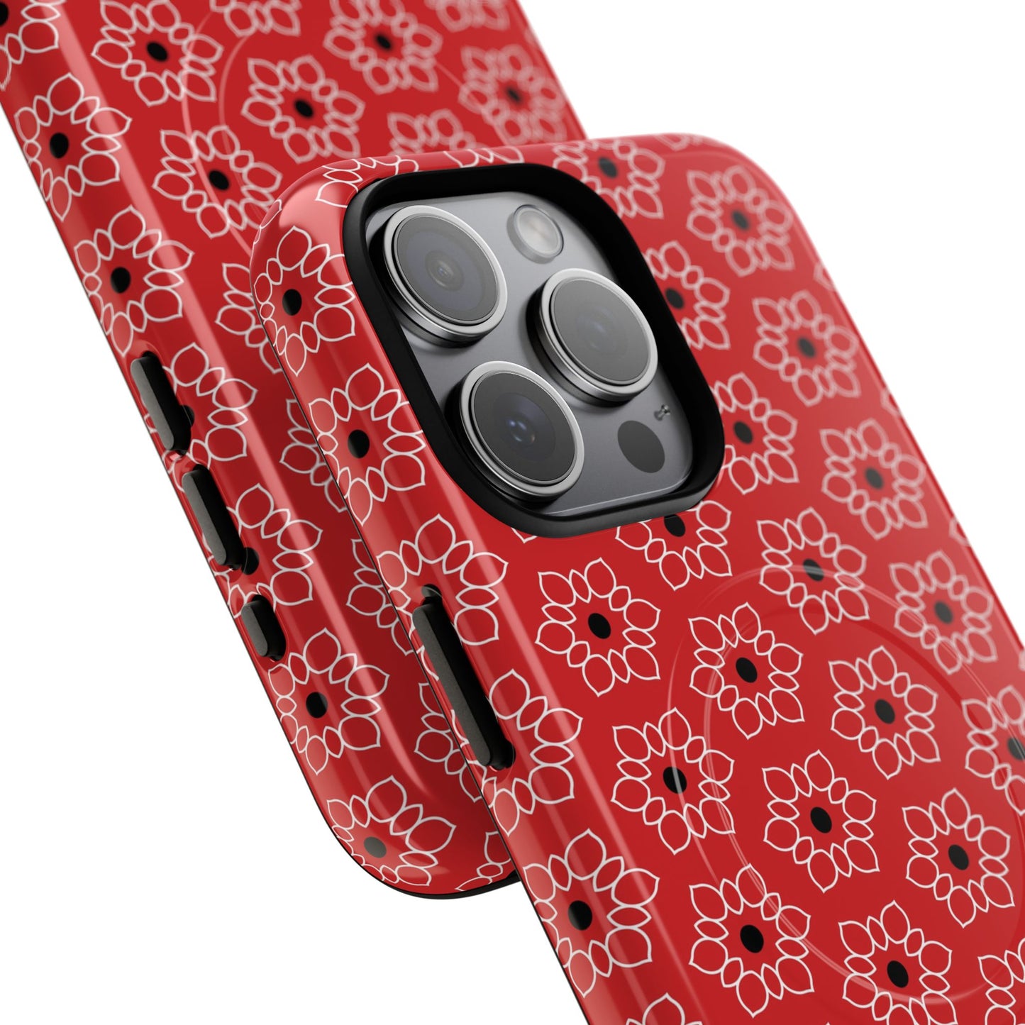 Stylish Geometric Magnetic iPhone Cases, Floral iPhone Cover, Durable Smartphone Cases, Trendy Accessories, Gift for Her