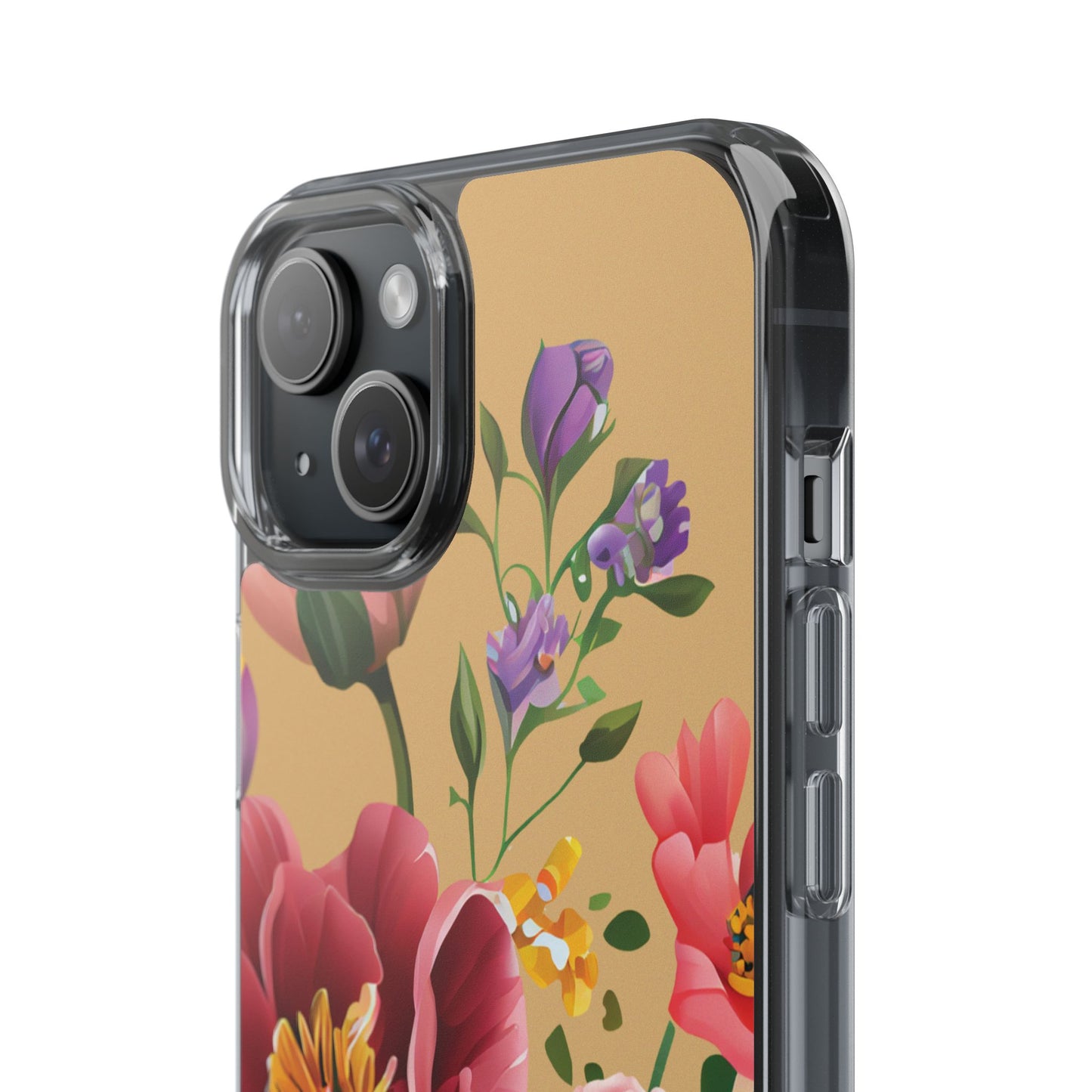 Clear Floral Bible Verse Phone Case — "Let Your Light Shine" (Matthew 5:16) for iPhone and Samsung Cases.