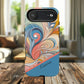 Personalized Sunset Garden Whirl Tough iPhone Magnetic Case for iPhone, Artistic Phone Cover, Durable Protection, Gifts for Her, Unique Style