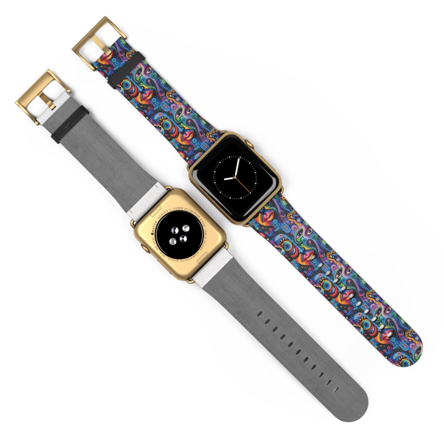 Psychedelic Visions Colorful Artful Watch Band - Unique Design for Fashion Lovers.
