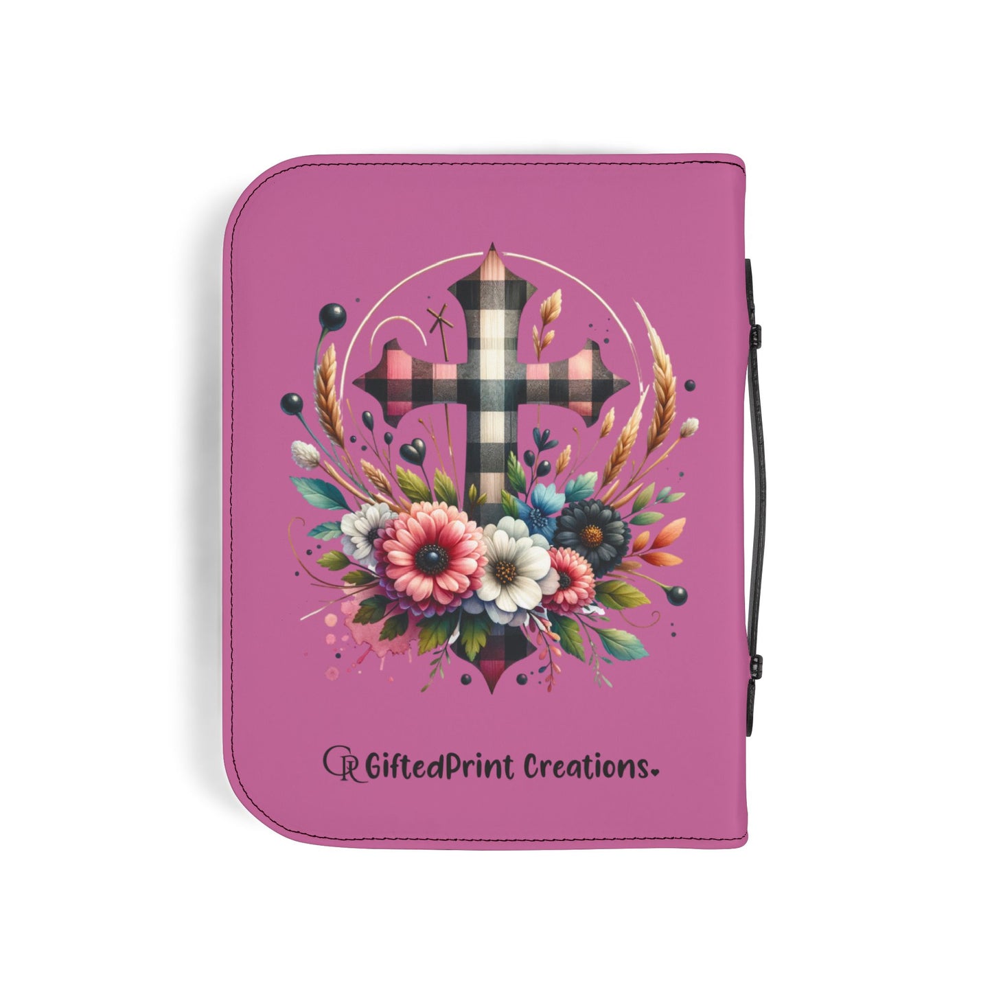 Personalized Floral Cross Bible Cover - Trust in the Lord Design| Baptism | Christening | Anniversary | Birthday Gifts.