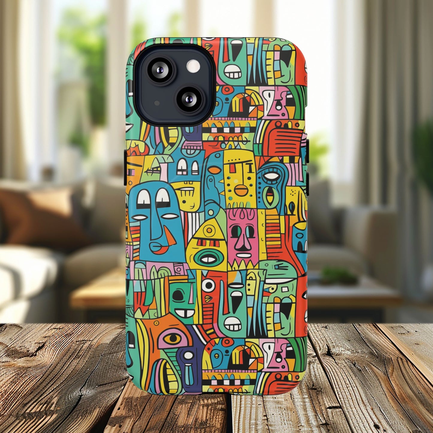 Vibrant Art Magnetic Phone Case, Colorful Protector, Unique iPhone Case, Gift for Artists, Trendy Tech Accessory