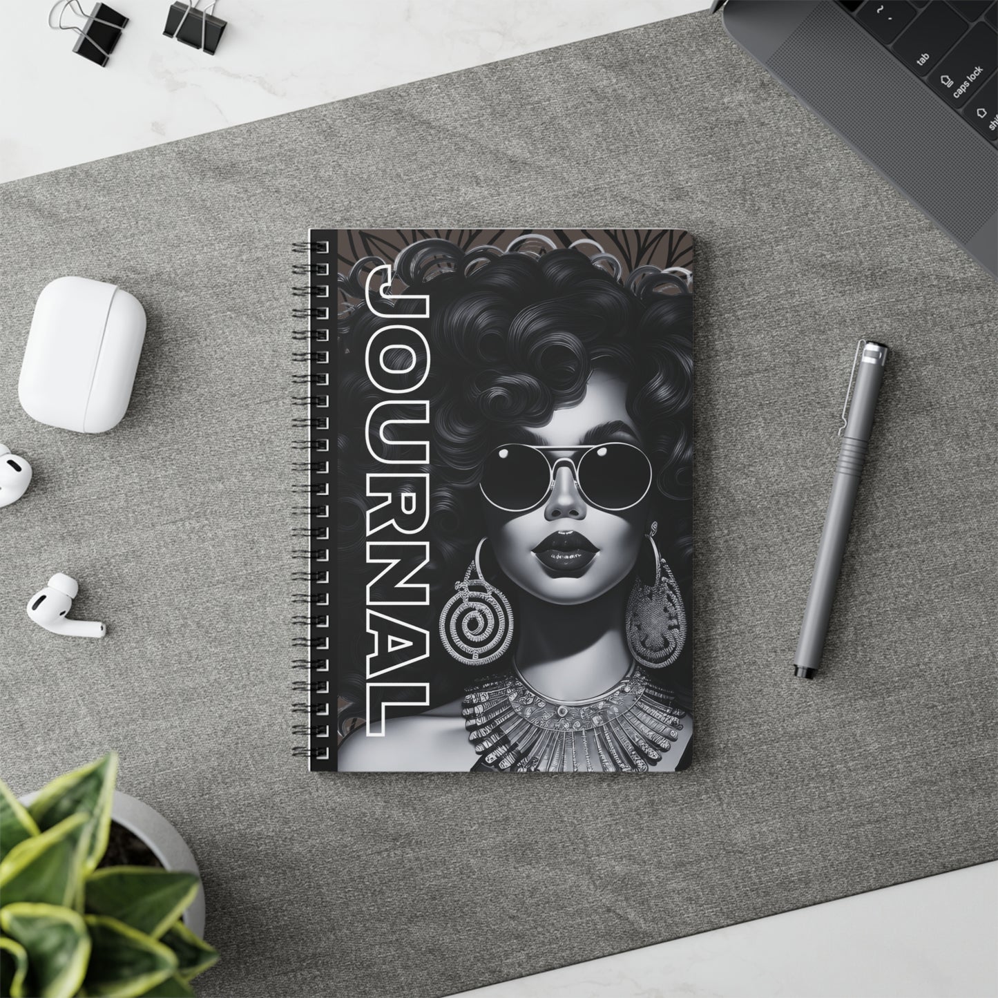 Stylish Wirobound Softcover Notebook | A5 Journal, Creative Writing, Sketchbook, Gift for Her, Inspirational Quotes