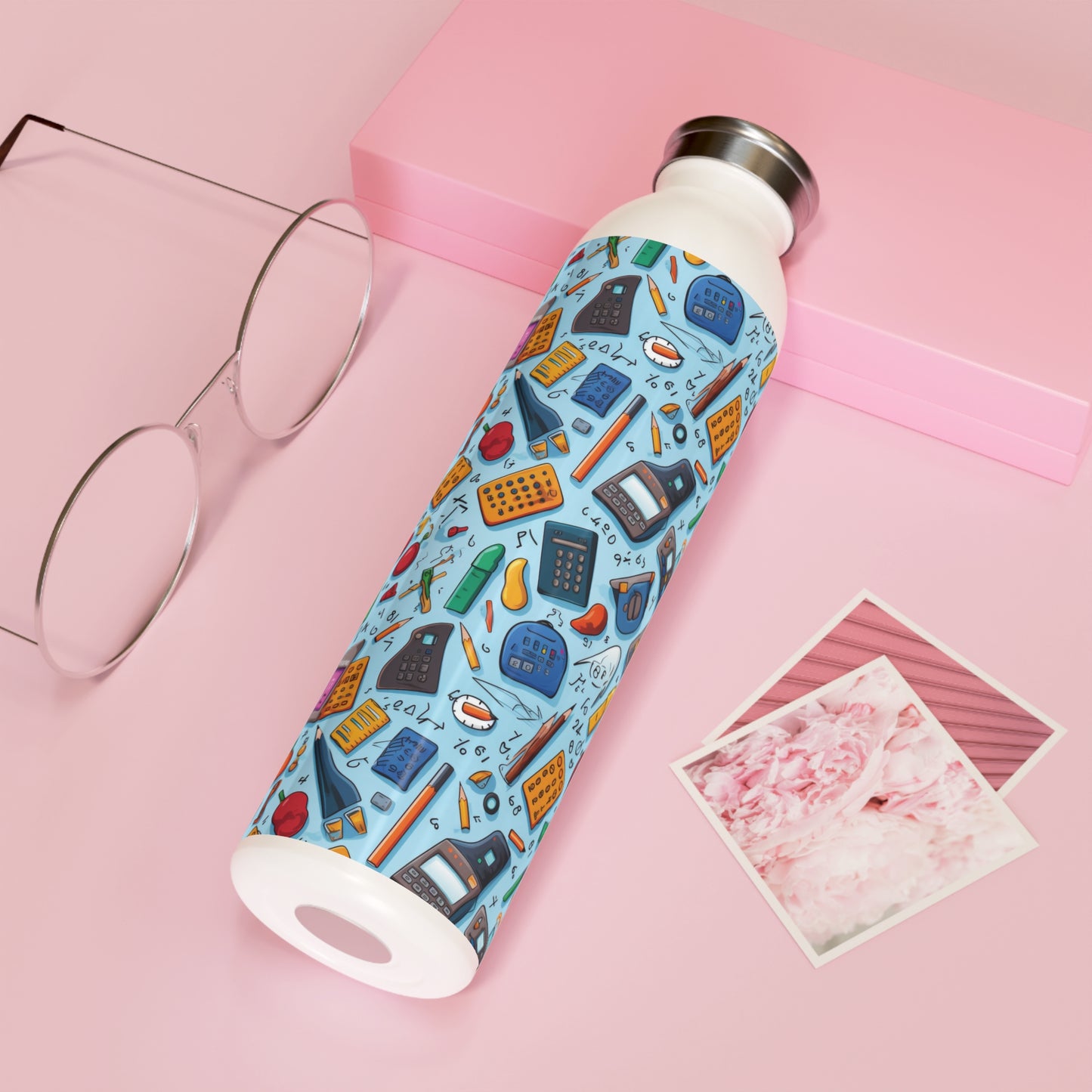 Academic Adventures Slim Water Bottle