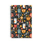 Whimsical Feline Garden Spiral Journal