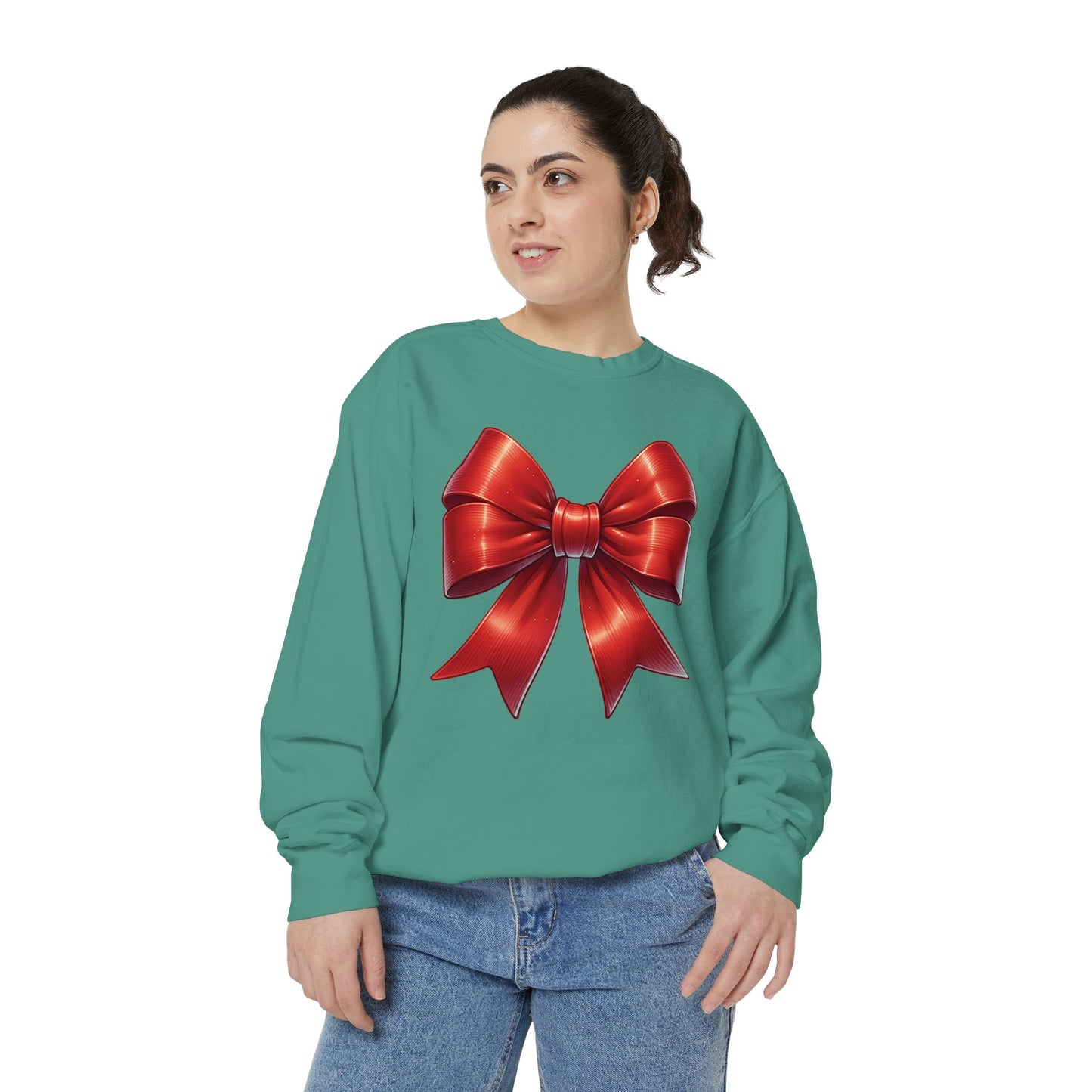 Bow Charm Valentines Unisex Comfort Colors Garment-Dyed Sweatshirt