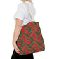 Red Tropical Bliss Tote Bag