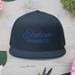 Navy 'ELOHIM, GENESIS 1:1'  Embroidered 5 Panel Trucker Cap | Casual Style Hat, Adjustable, Unisex, Perfect Gift for Outdoors, Festivals, Daily Wear