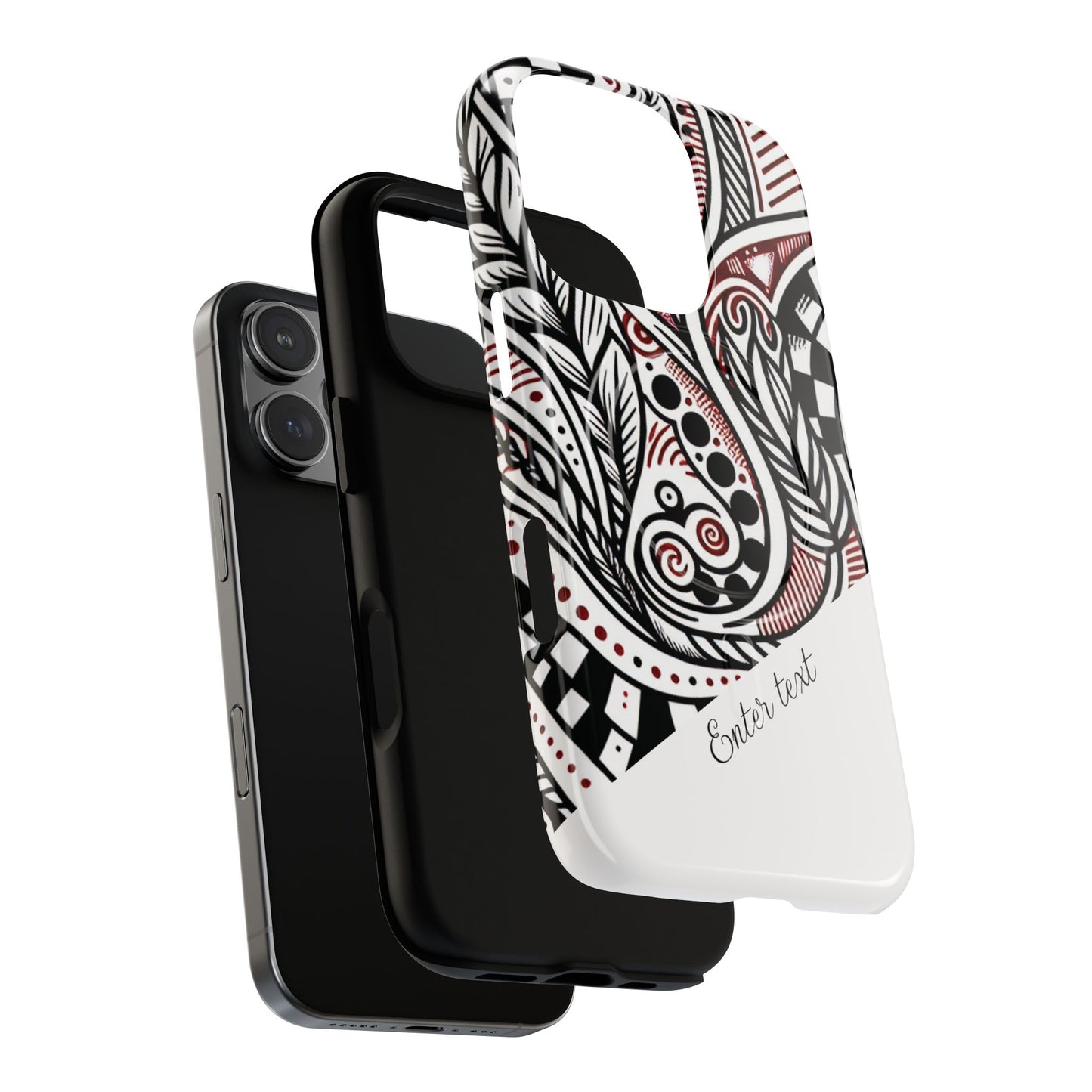 InkWhirl Fusion Stylish Tough Magnetic iPhone Case,  Unique Design, Gift for Him/Her, Trendy Accessory, Artist Collaboration, Durable Protection,Magsafe iPhone case