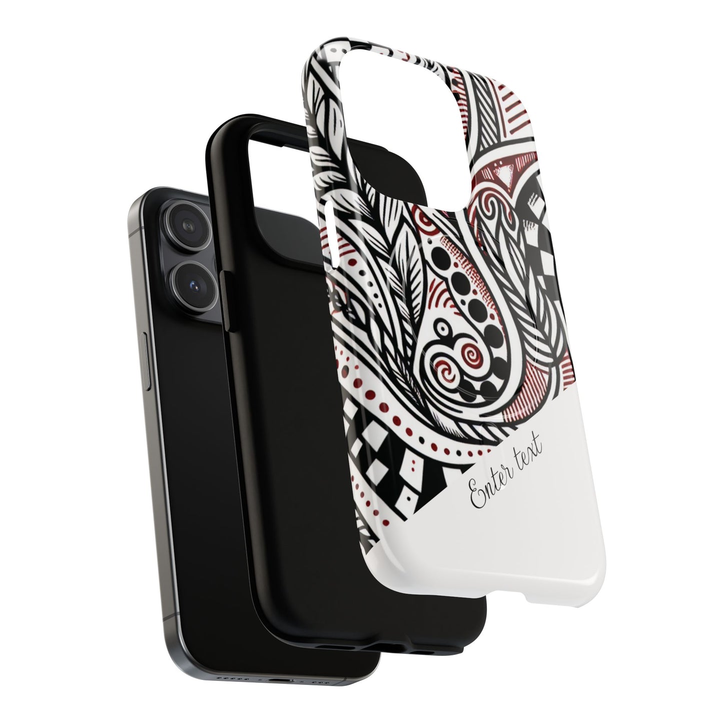 InkWhirl Fusion Stylish Tough Magnetic iPhone Case,  Unique Design, Gift for Him/Her, Trendy Accessory, Artist Collaboration, Durable Protection,Magsafe iPhone case