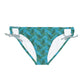 Blue Tropical Bliss Loop Tie Side Bikini Bottom (AOP)