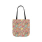 Personalized Brown Doodle Daydream Composition Book Inspired Canvas Tote Bag with Colorful Straps, Cute School Bag, Eco-Friendly Tote, Back to School Shopping Bag, Teacher Gift Idea