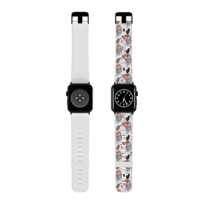 Study Chic Stylish Apple Watch Band - Floral Vintage Design for Trendsetters