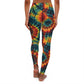 Rainbow Swirl Tie and Dye Women's Casual Spandex Leggings (AOP)