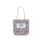 Personalized Purple Doodle Daydream Composition Book Inspired Canvas Tote Bag with Colorful Straps, Cute School Bag, Eco-Friendly Tote, Back to School Shopping Bag, Teacher Gift Idea