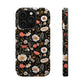 Blossom Elegance: Noir Garden Magnetic Tough iPhone Cases