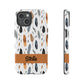 Personalized Whispering Feathers Samsung, Google Pixel and iPhone Case, Custom Name Case.