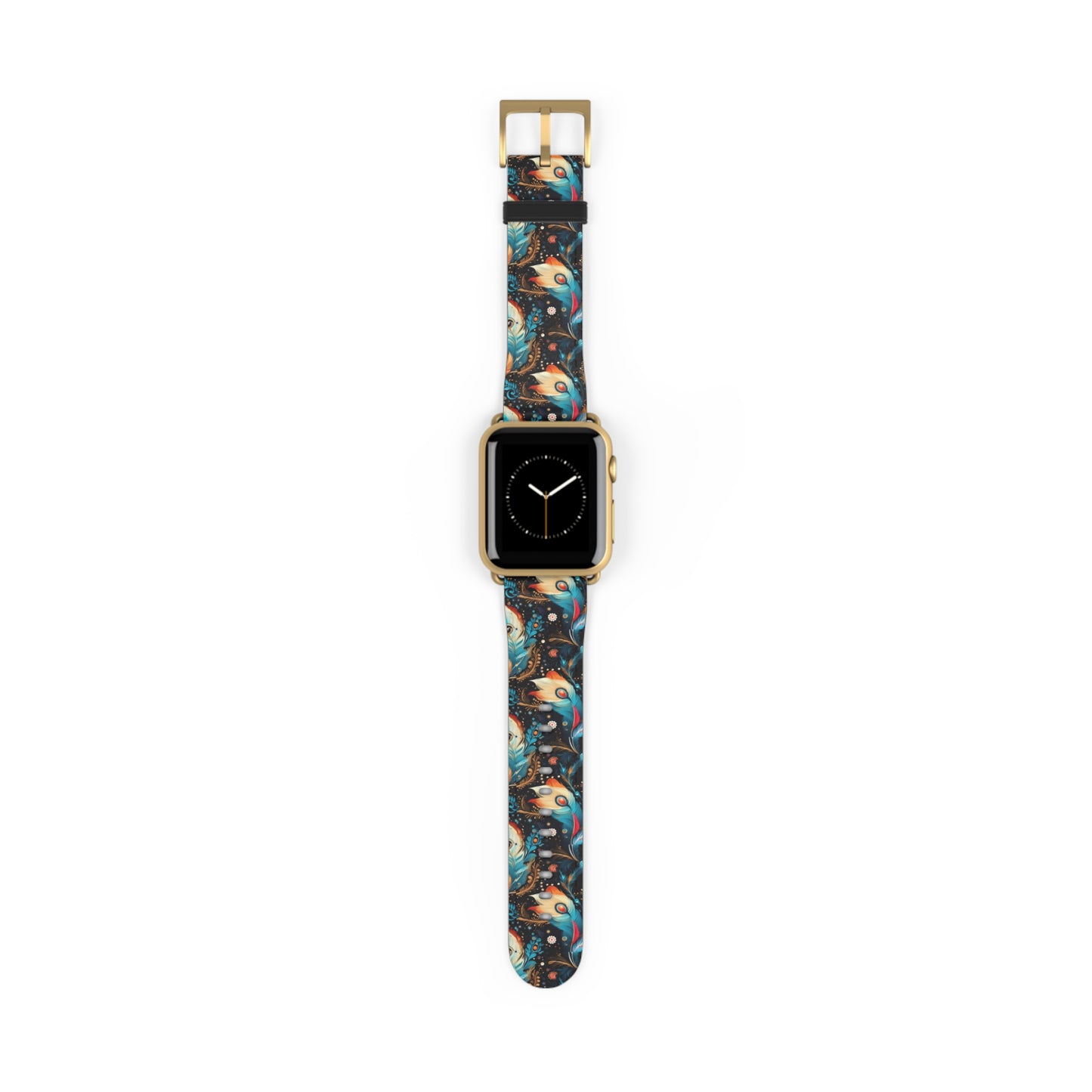 Ethereal Feathers Colorful Design Watch Band - Perfect Gift for Art Lovers,