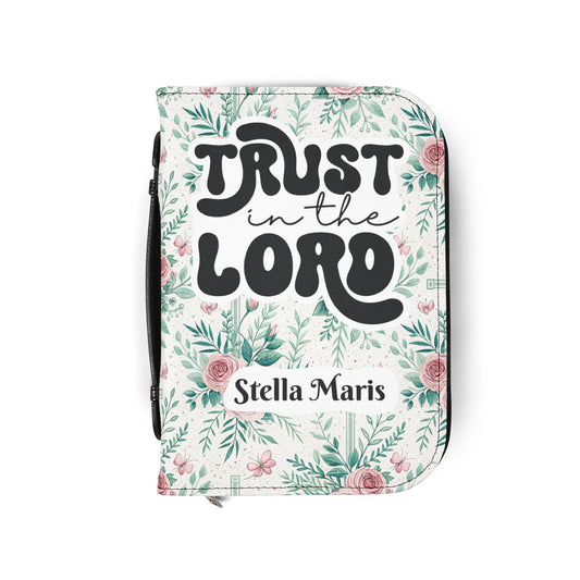 Floral Christian Bible Cover - Personalized with Name, Inspirational Gift for Baptism, Confirmation, or Any Religious Occasion