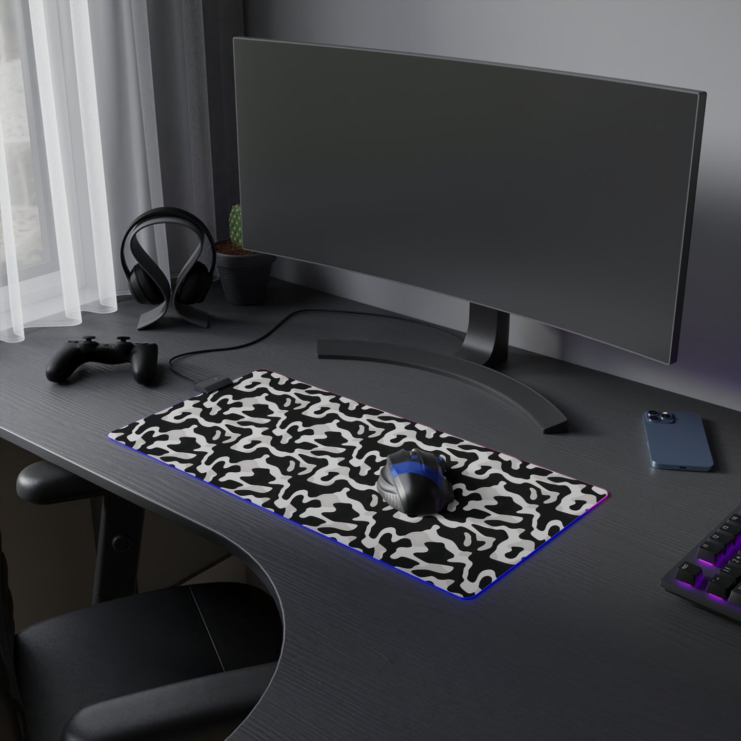 Urban Camo LED Gaming Mouse Pad