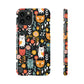 Whimsical Feline Garden Slim Cases for iPhone and Samsung Phones