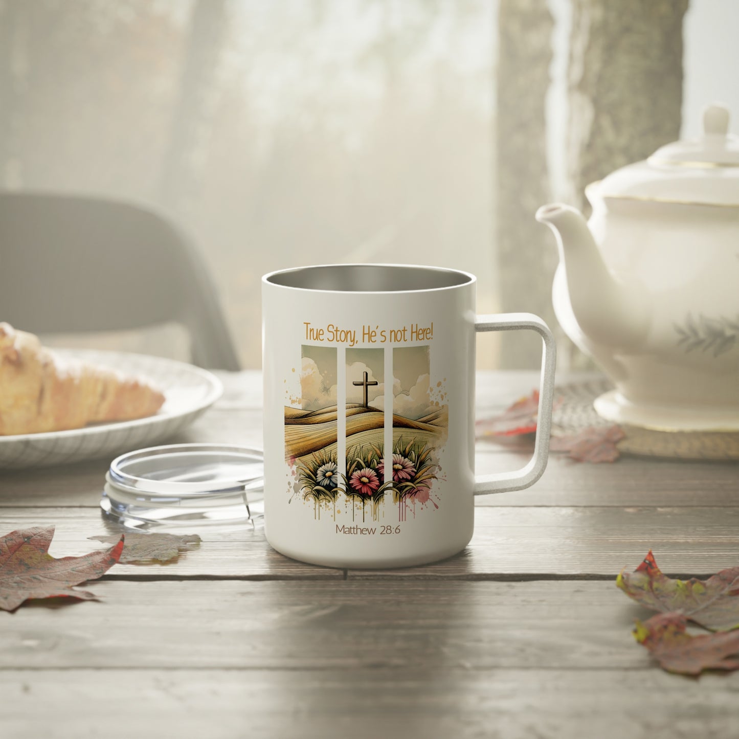 Inspirational Insulated Coffee Mug - 10oz with Nature Design