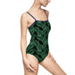 Black Tropical Bliss Women's One-piece Swimsuit (AOP)