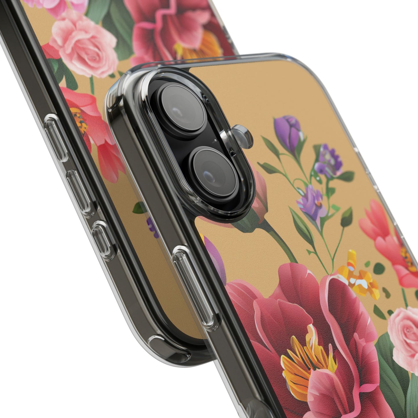 Clear Floral Bible Verse Phone Case — "Let Your Light Shine" (Matthew 5:16) for iPhone and Samsung Cases.