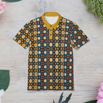 Cosmic Lava Flow Unisex Polo Shirt, Casual Summer Wear, Unique Gift for Him/Her, Festival Fashion, Everyday Comfort, Gift for Her and Gift for Him