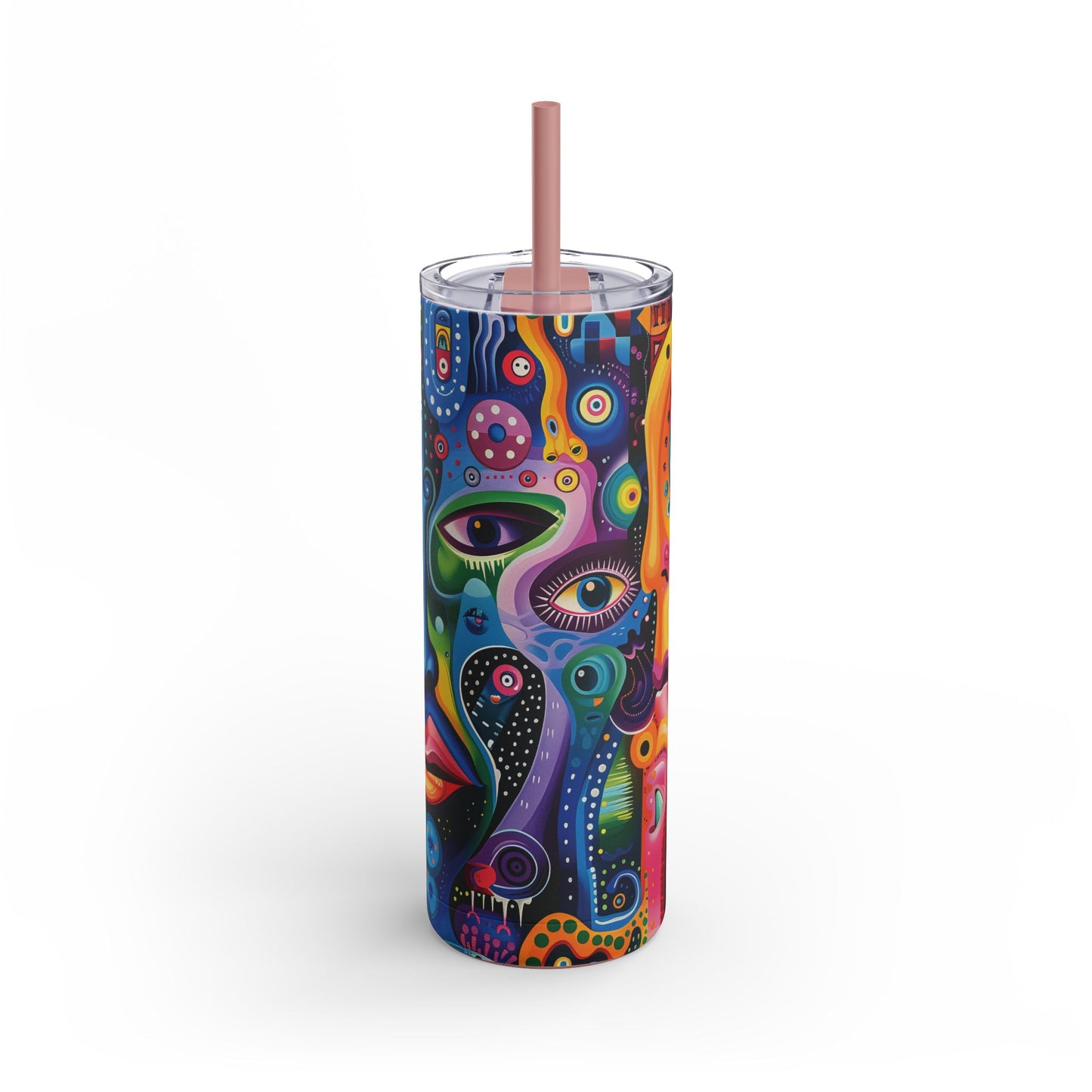 Psychedelic Visions Maars Maker Skinny Matte Tumbler, 20oz (PY)