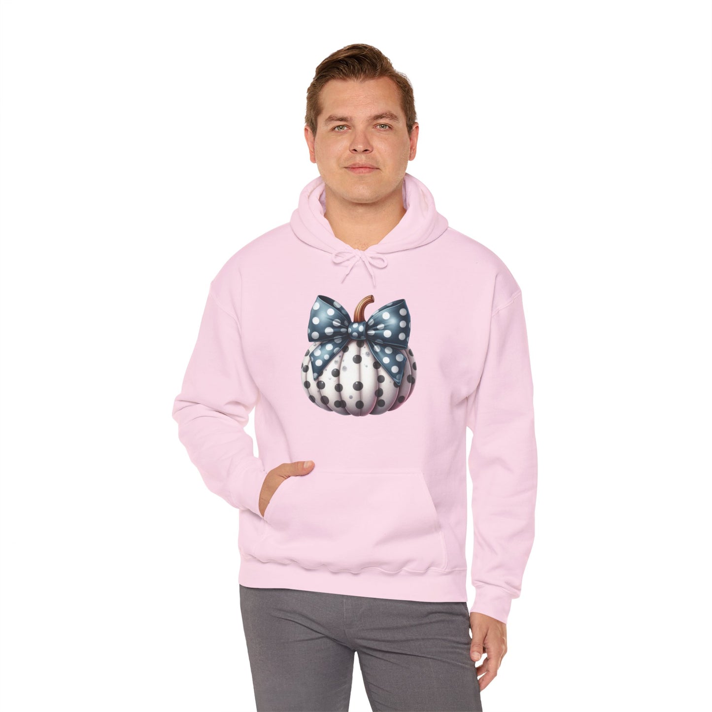 Polka Dot Pumpkin Charm Unisex Heavy Blend™ Hooded Sweatshirt