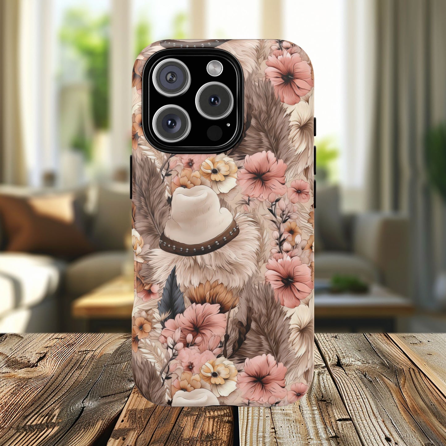 Western Boho Tough iPhone Magnetic Case - Bohemian Style, Durable Protection, Unique Gift, Trendy Accessory, iPhone Cover