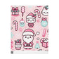 Wrapping Papers - Pink Santa Claus Holiday Collection - Matte or Glossy Finish - 90gsm Paper