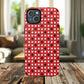 Crimson Gridlock Tough iPhone Magnetic Cases, Durable iPhone Accessories, Gift for Tech Lovers, Modern Design