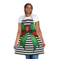 Striped Green Bow Chef's Apron