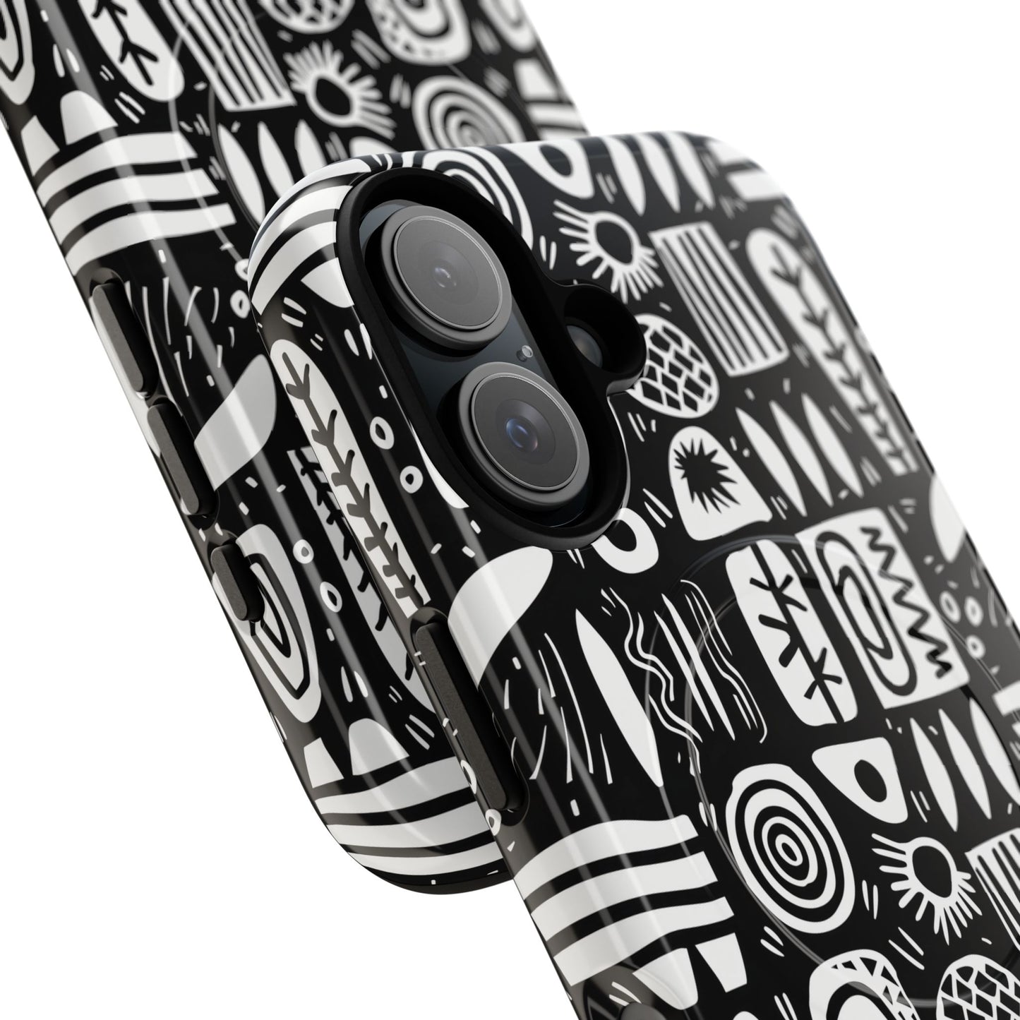 Modern Abstract Geometric Tough Magnetic Phone Case, Durable Phone Accessory, Gift for Him or Her, Artistic Design, Modern Decor