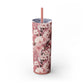 Cherry Blossom Skinny Tumbler with Straw - 20oz Floral Drinkware