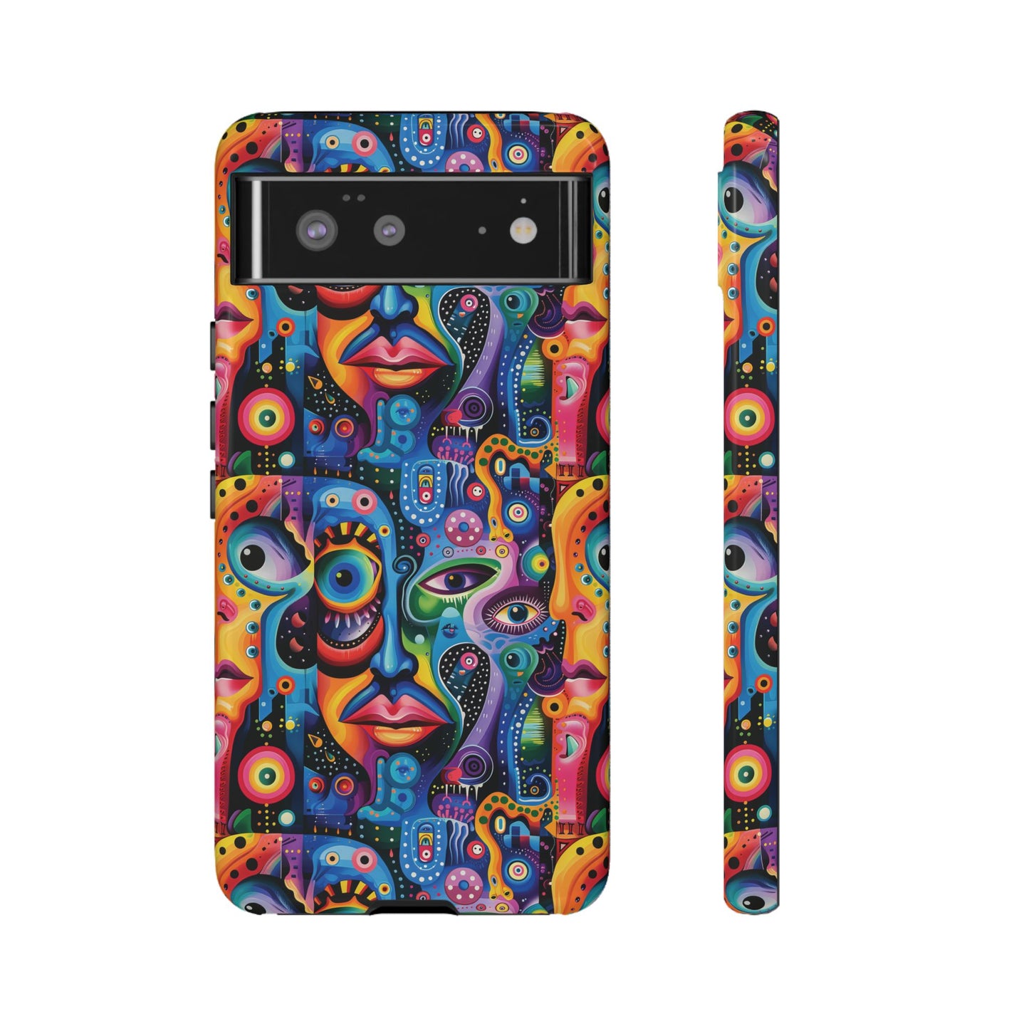 Psychedelic Visions Vibrant Samsung, iPhone and Google Pixel Phone Cases - Colorful Artistic Design