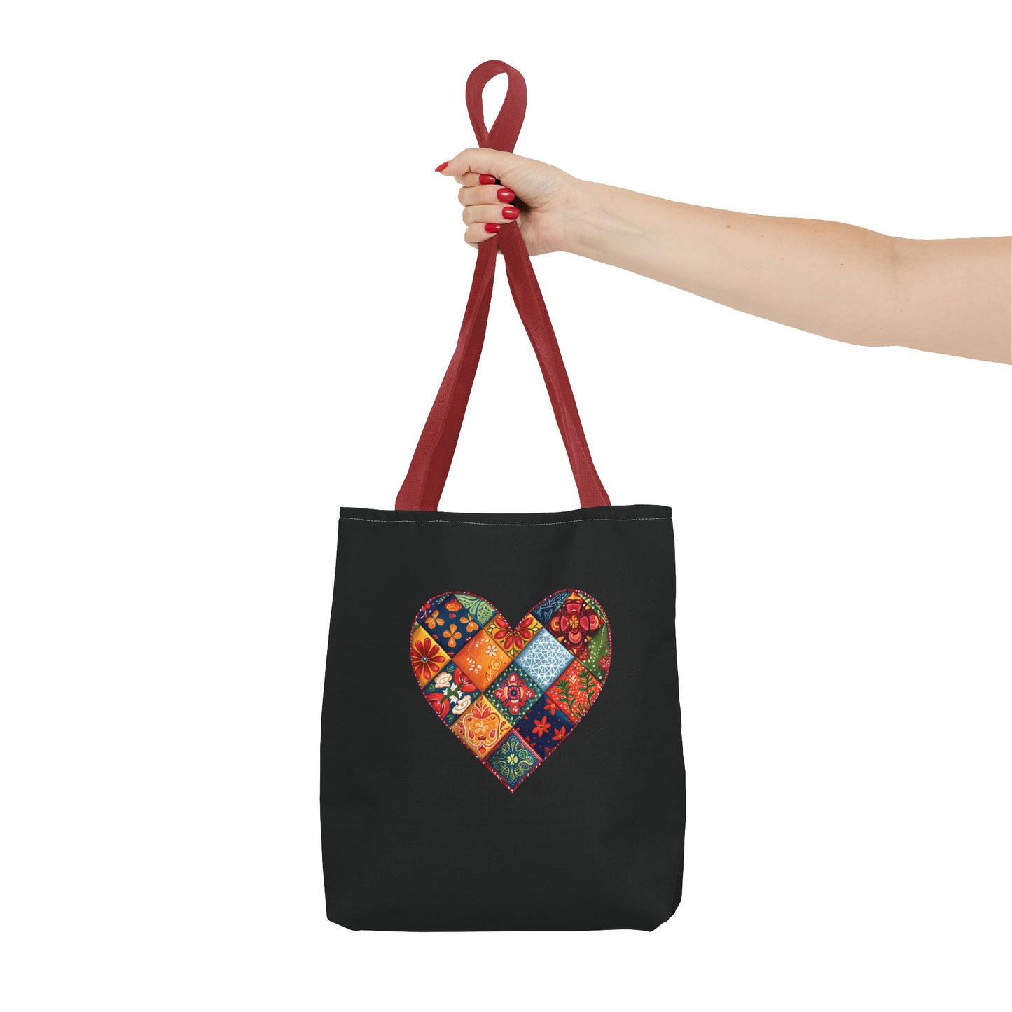 Patched Heart Tote Bag