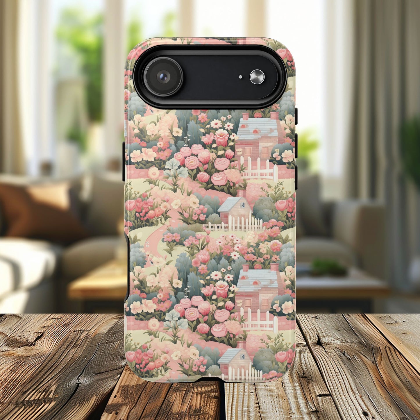 Pastel Garden Haven Tough iPhone Magnetic Case, Durable Protection, Flower Design, Gift for Her, Birthday, ,Phone Accessory, Spring Decor