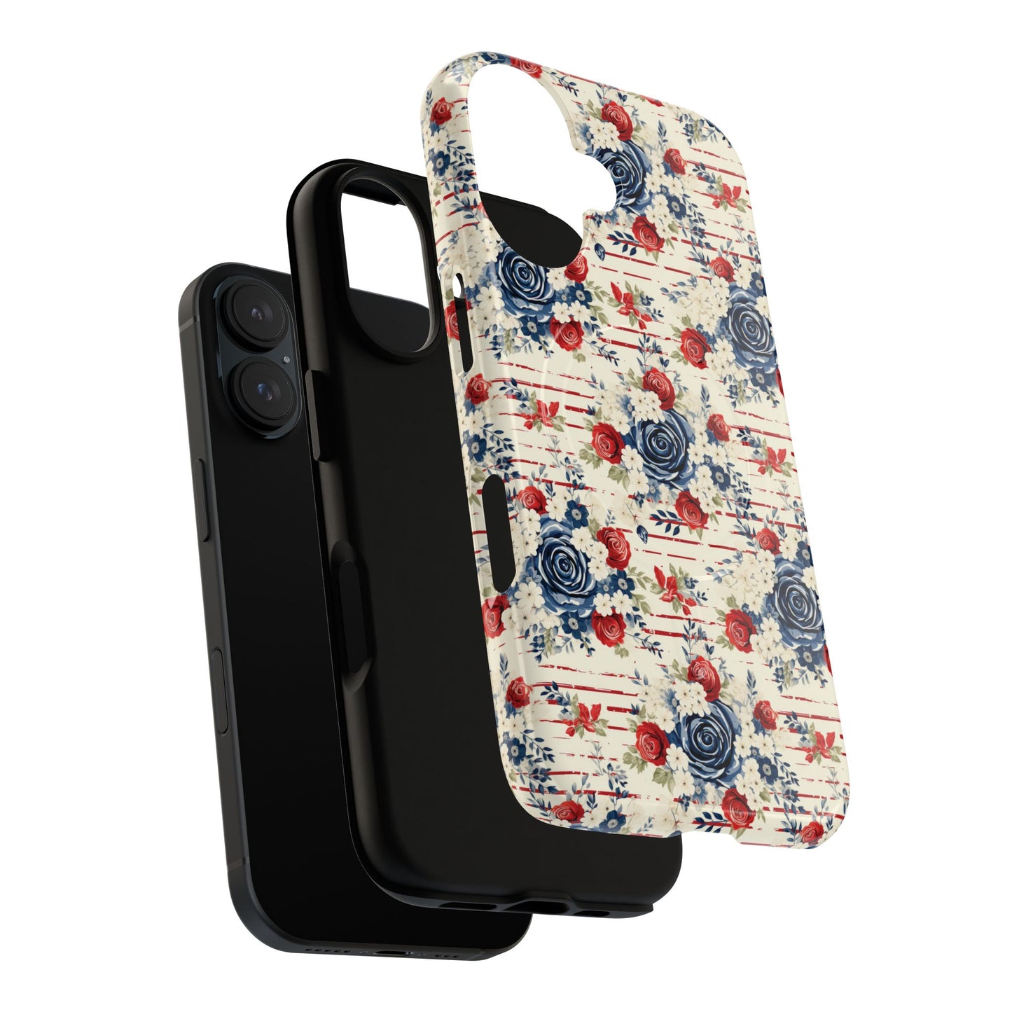 Rose & Glory Tough iPhone Magnetic Case, Vibrant Protective Cover, Stylish Gift for Her, Floral Design, iPhone Accessories, Anniversary Gift
